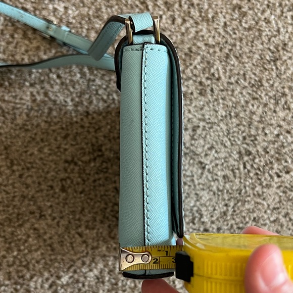 Kate Spade Sally Newbury Lane Mini Tiffany Blue Square Latch Crossbody - Picture 7 of 8